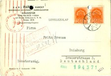 Hungary 1942 Censor  Business