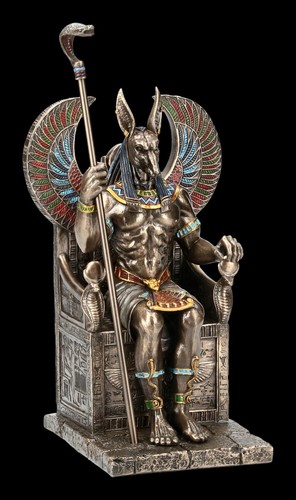 Figurine anubis assis sur - figurine,