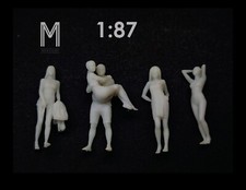 HO 1/87 set x4 figurine