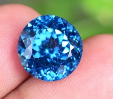 9.25 CT Naturel Topaze Bleu