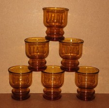 6 verres ambrés PERNOD PASTIS