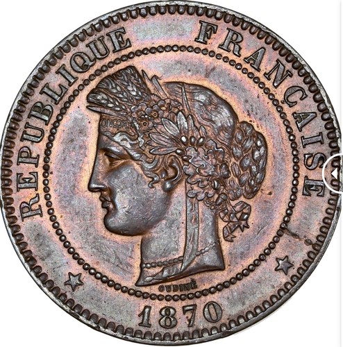 Centimes 1870 cérès - 10, a