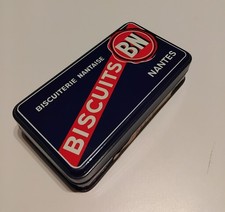 Ancienne Boîte Metal Publicitaire Biscuits BN