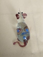 Souris miniature Verre Soufflé Filé Collection Animaux de Vitrine Vintage Murano
