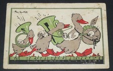 CHROMO 1920-1940 HERITAGE CHARTREUX ILLUSTRATEUR RAY LAMBERT MUSIQUE CANARDS