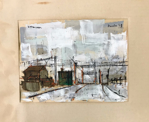 Belle huile sur papier