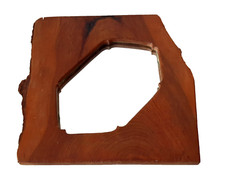 Miroir en bois de pin artisanal - forme libre