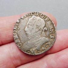 Henri III - Monnayage au Nom de Charles IX - Teston 10e Type - 1575 M Toulouse