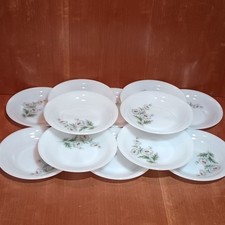 12 Assiettes Creuse Arcopal Modèle Marguerite En Parfait État, Vintage