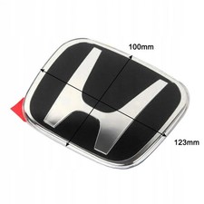 Emblème logo calandre avant noir chrome 12x10 CM pour Honda City Civic Type-R