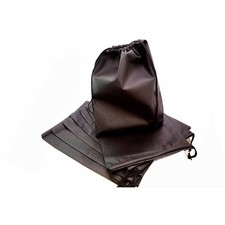 Pochette de à chaussures en Nylon avec fermeture à cordon, 8 pièces (noir)