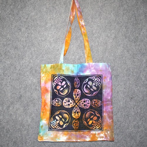 Sac tissu crânes - -,