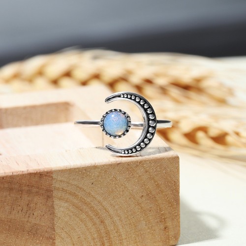 Bague lune soleil argent - soleil,