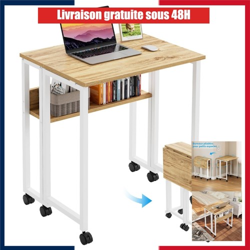 Bureau pliable roulettes - pliable, à