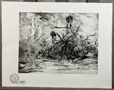 Rare eau forte signée tirée