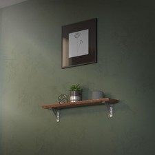 2x Équerres étagère mural support d'angle en aluminium argent robuste 120x120 mm