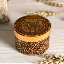 Boite deco en écorce dessin