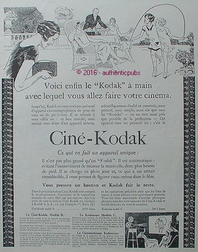 Publicite cine kodak camara - cine,