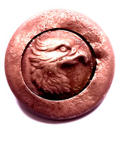 Ancienne Bouton L'aigle.Orange