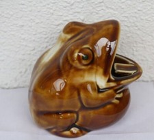 Originale GRENOUILLE Cendrier en céramique vernissée Vintage 