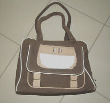 Sac à langer VERT BAUDET marron et bleu en velours