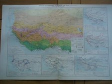 RARE CARTE GEOGRAPHIQUE ATLAS COLONIES FRANCAISES AFRIQUE OCCIDENTALE TOGO DAKAR