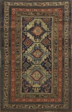 Tapis Ancien En Laine Fait