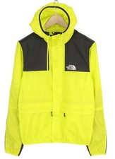 THE NORTH FACE Veste Montagne Homme S Jaune Zippée Capuche Logo Légère