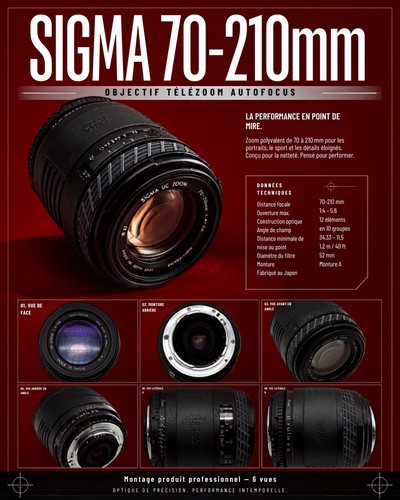 Objectif sigma zoom - sigma, 1:4-5,6