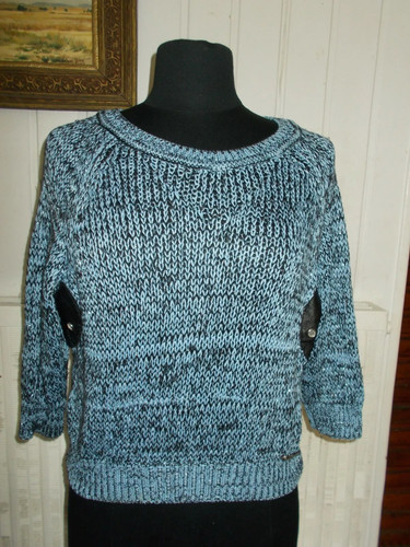 Pull oversize maille bleu