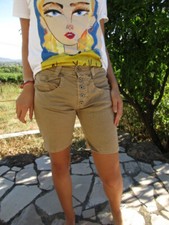 Short en toile femme occasion Please marron Taille 34 en très bon état