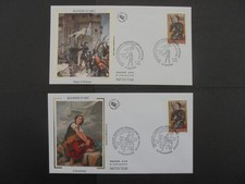 2 ENVELOPPES 1ER JOUR SOIE 2012 JEANNE D'ARC (siege d'orleans et doremy)