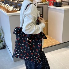 Joli sac bandoulière imprimé cerise, grande capacité, sac shopping pour Da