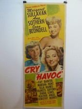 Cry havoc affiche insert 35/91 cm de 1943 Richard Thorpe Margaret Sullavan 