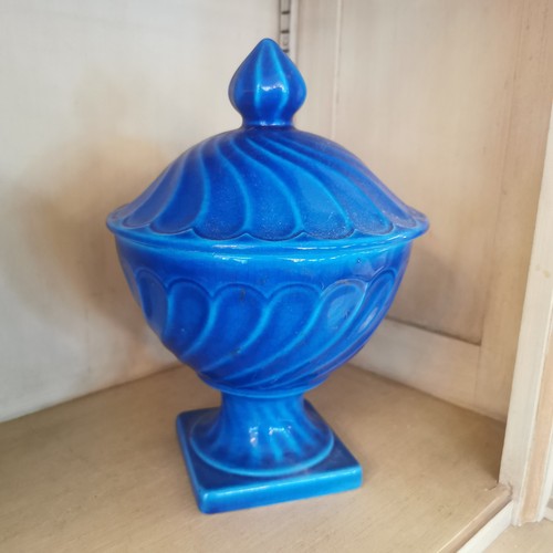 Bonbonniere ceramique bleue - bonbonniere, en