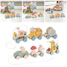 Train En Bois à Tirer Jouet