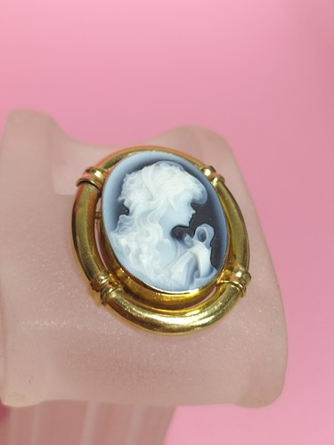 Pendentif camée sur onyx - camée,