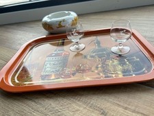 Plateau métal, 2 verres et un