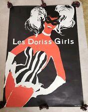Ancienne Affiche LES DORISS GIRLS André Gruau Doris Haug Moulin Rouge Cabaret