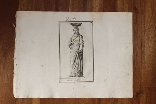 Gravure 18e dominique - ✒,