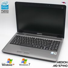 MEDION Md 97440 P6613 Ordinateur Portable Windows 7 XP 4GB 250GB Geforce 16 " HD