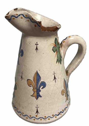 Pichet ancien faïence - pichet,