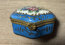 Boite Miniature En Porcelaine Retro Champs Elysees Paris (Decor Main)