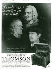 Publicité ancienne électrophone Thomson 1937 issue de magazine Printel