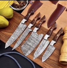 Ensemble de cuisine couteaux Des Chef En Acier Damas Forgé À La Main