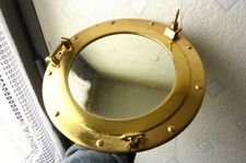 Hublot de bateau en bronze/laiton  ouvrant monté en miroir