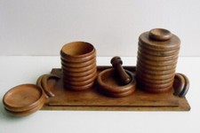 Nécessaire à tabac ,fumeur en bois . Art déco.