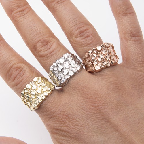 Bague 14k large - or, en