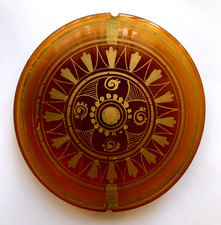 Lentille en verre opalin balancier pendule horloge clock uhr comtoise brun P2/10