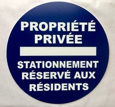panneau PROPRIÉTÉ PRIVÉE